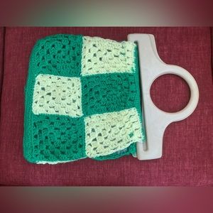 70´s Handmade Granny Square Purse Granny Core